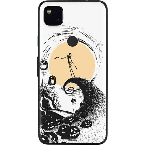 Disney The Nightmare Before Christmas Jack on Spiral Hill Art Google Pixel 4a Skin